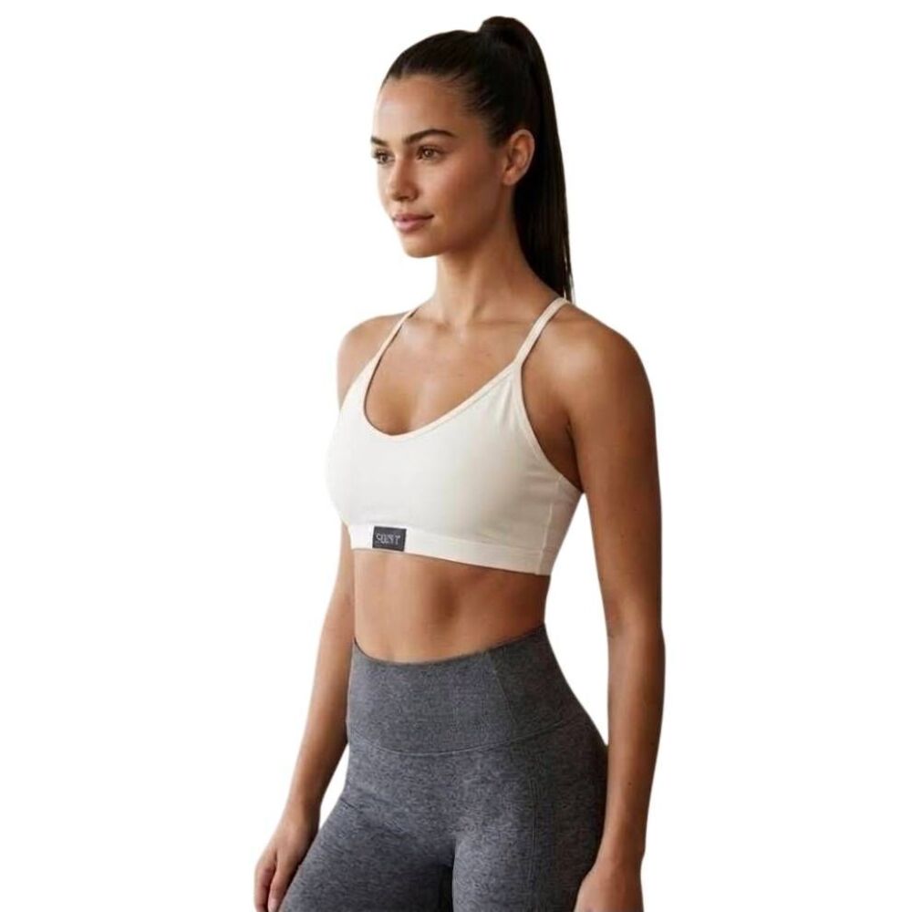 SEINT Intimates Triangle Wireless Sports Bra – White, Size XXL NEW NWT